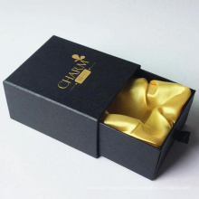 Qingdao Factory UV Coating Rigid Cardboard Round Paper Drawer Box with Ribbon for Perfume